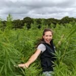 Camilla Hayselden-Ashby in a field of hemp